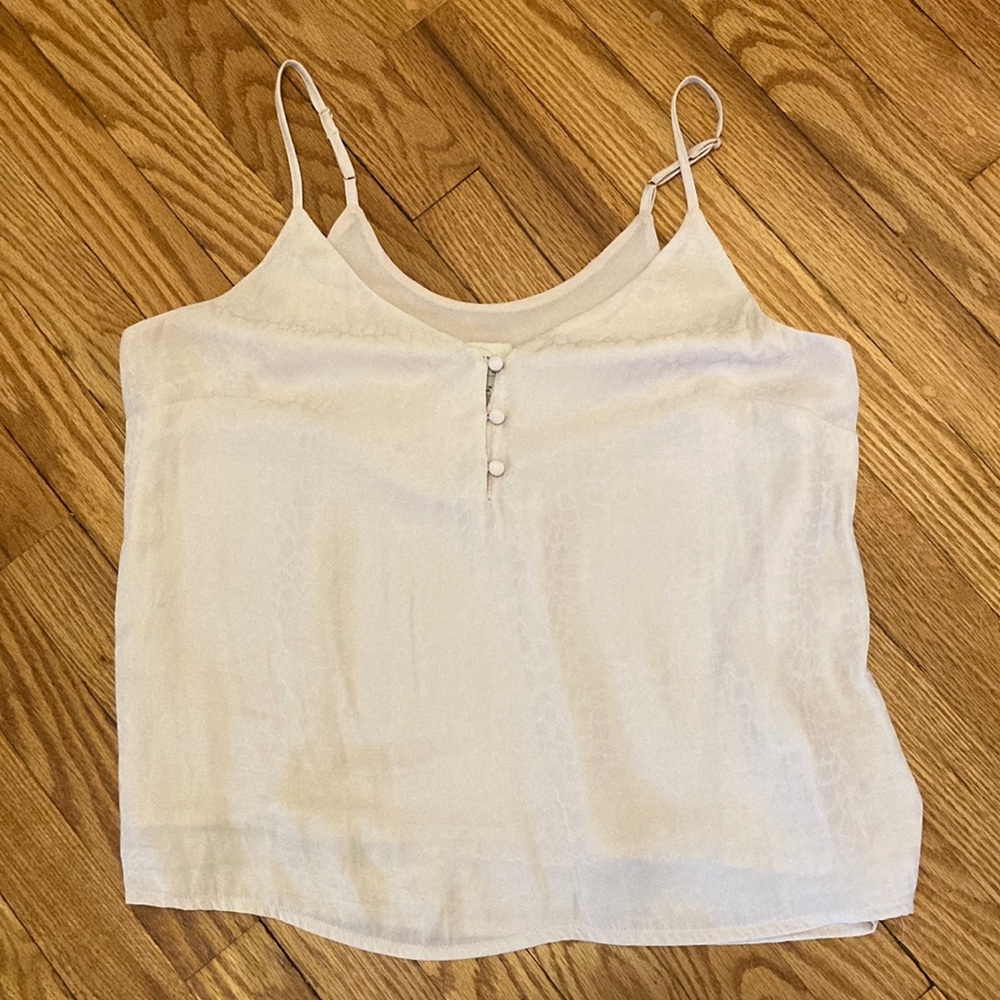 A New Day | Light Pink Animal Print V-Neck Button Camisole | Size S